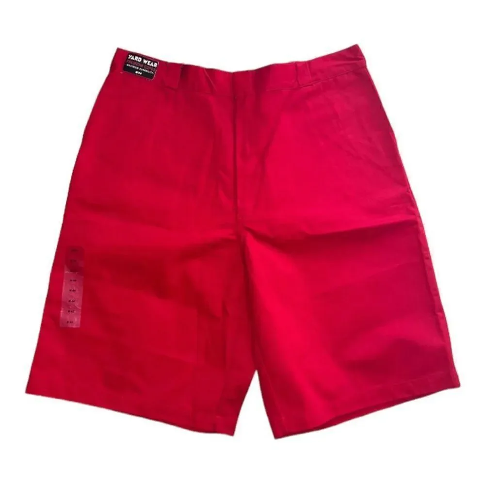 Yard Wear Red Cargo Style Streetwear Shorts With Cell Phone Pocket Men's 44‎